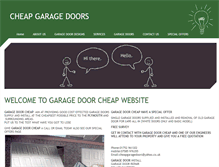 Tablet Screenshot of garagedoorscheap.co.uk